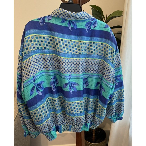 Fuda Sport International Petite M Silk Track Suit 2 Piece Set Blue Multicolor - Picture 2 of 6